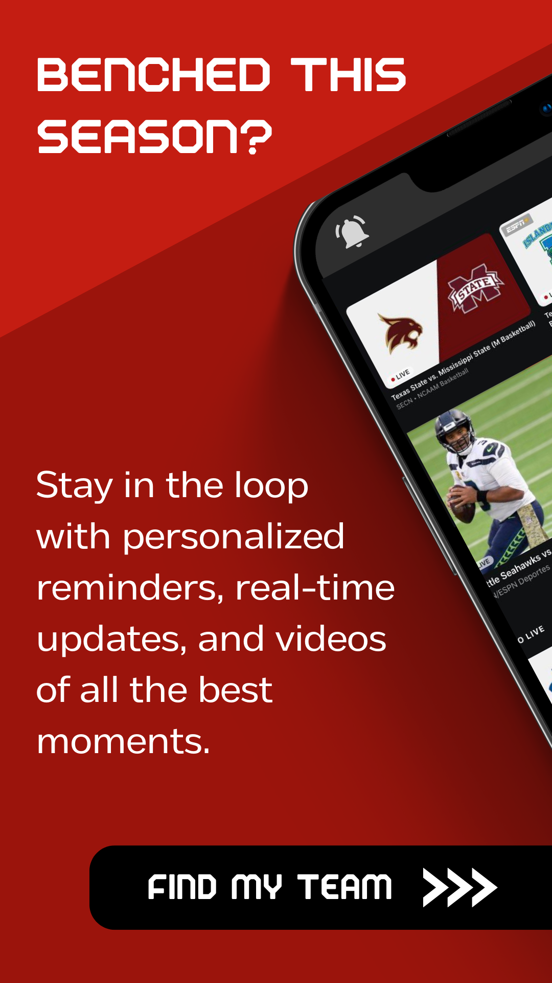 Daily UX Writing Day 2 sports app mockup