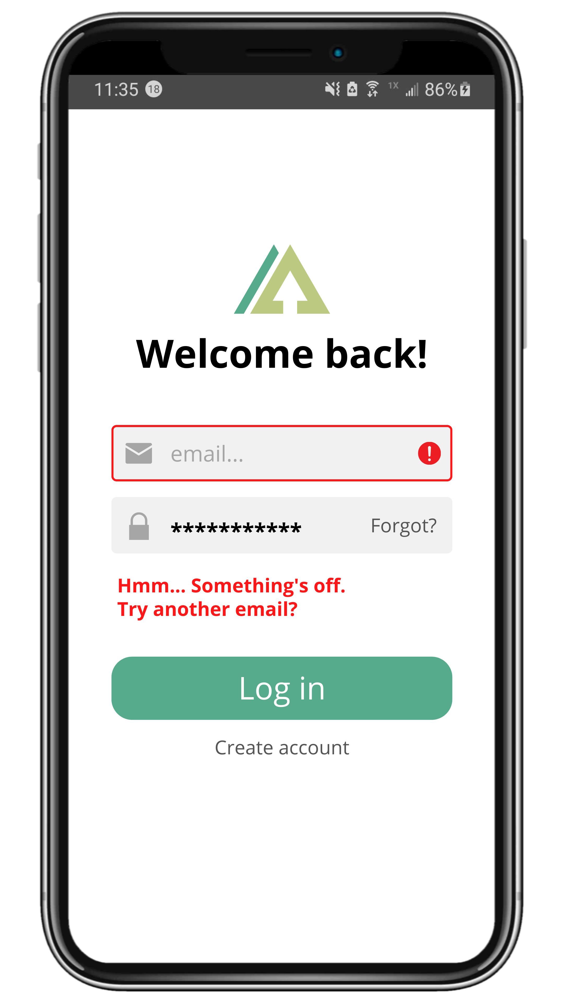 Daily UX Writing Day 3 email error mockup